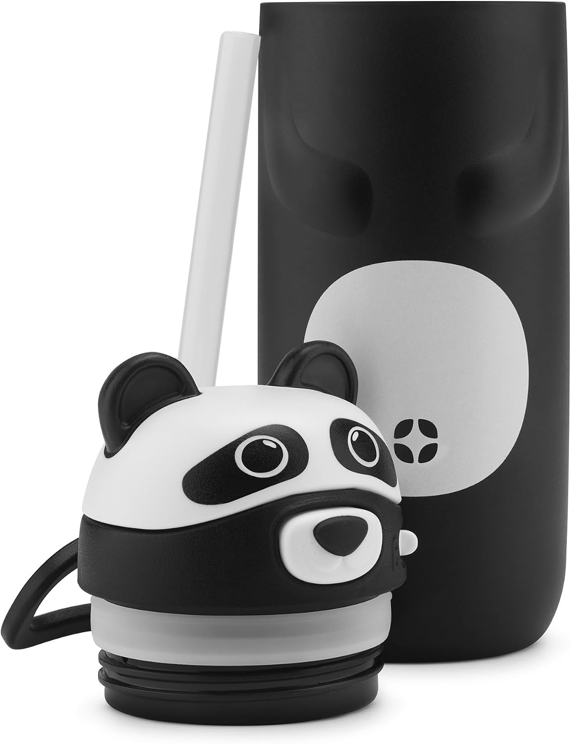image:imageEllo Ellies 12oz Stainless Steel Leakproof Kids Water Bottle Lamb Princess Insulated kids water bottle with straw leakproof locking lid carry handle and stainless steel fun animal design for schoolPanda