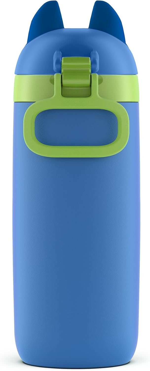 image:imageEllo Ellies 12oz Stainless Steel Leakproof Kids Water Bottle Lamb Princess Insulated kids water bottle with straw leakproof locking lid carry handle and stainless steel fun animal design for schoolDog
