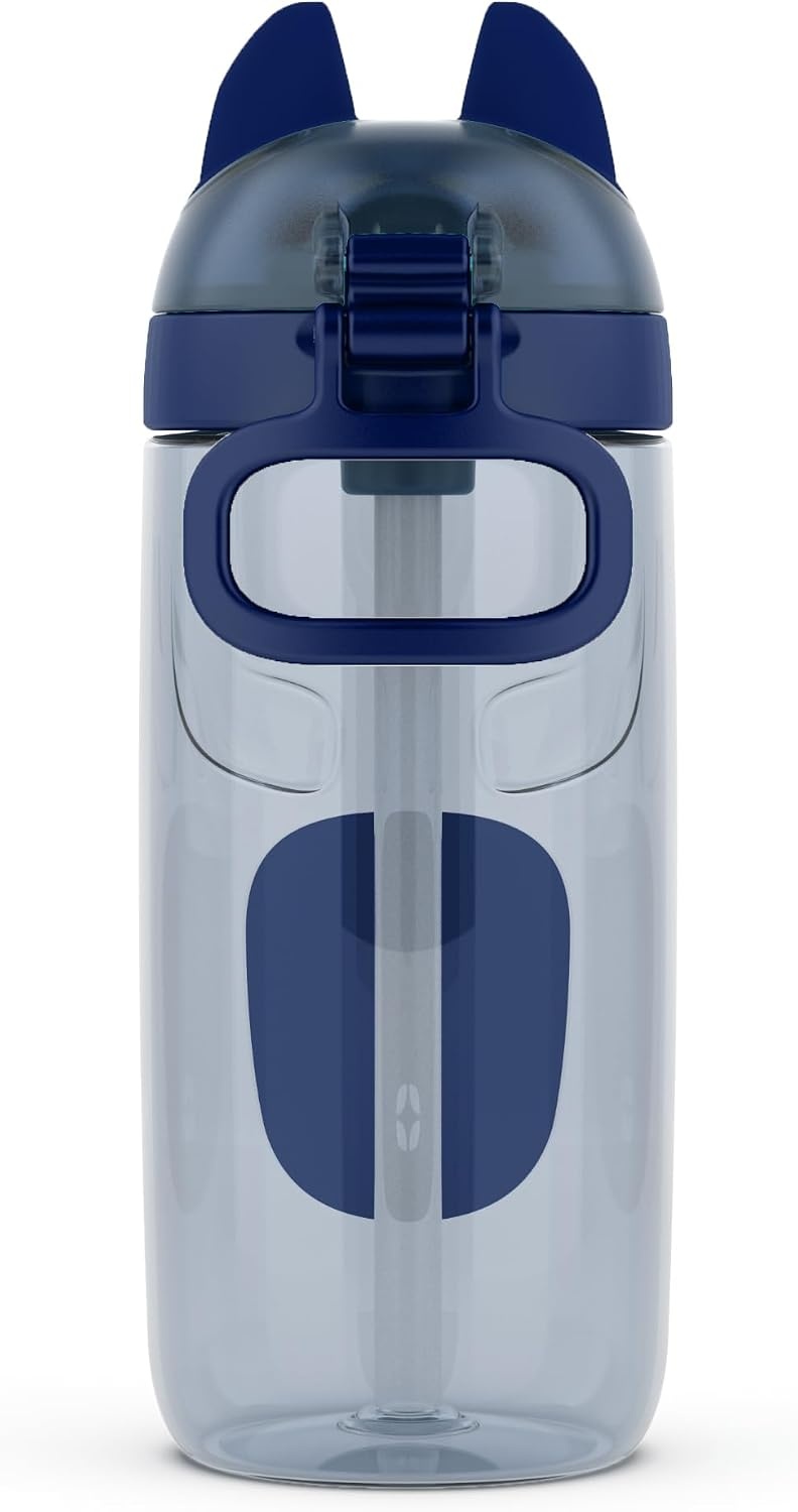 image:imageEllo Ellies 12oz Stainless Steel Leakproof Kids Water Bottle Lamb Princess Insulated kids water bottle with straw leakproof locking lid carry handle and stainless steel fun animal design for schoolDog