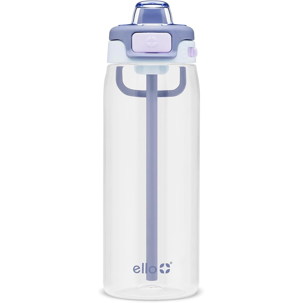 image:imageEllo Pop amp Fill 22oz Tritan Plastic Water Bottle with Quick Fill Technology  Clear Water Bottle for School College Travel  Leakproof Locking Lid Straw and Chug Reusable BPAFree  AuroraAurora