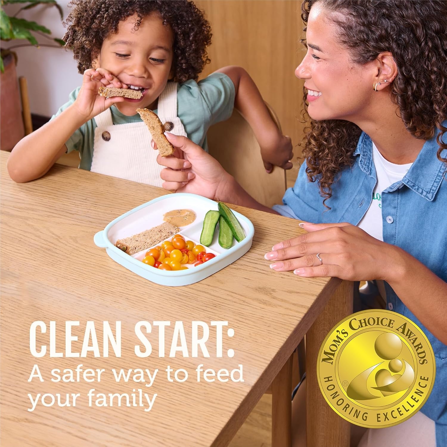 image:imageEllo Clean Start Toddler Dinner Plate 2 Pack BPAFree Ceramic Plates with Divider amp Silicone Sleeve for BabiesToddlers Microwave amp Dishwasher Safe High Chair Friendly Cashmere PinkDuneDewdrop