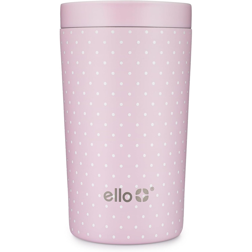 image:imageEllo Jones 11oz Vacuum Insulated Stainless Steel Travel Mug Tiny Dot Blush