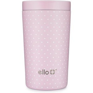 Ello Jones 11oz Vacuum Insulated Stainless Steel Travel Mug, Tiny Dot Blush