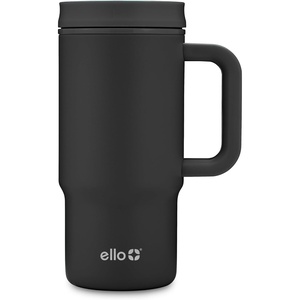 Ello Sutton™ 16oz Stainless Steel Travel Mug with Quick Fill® Lid, Wild Raspberry(Black)